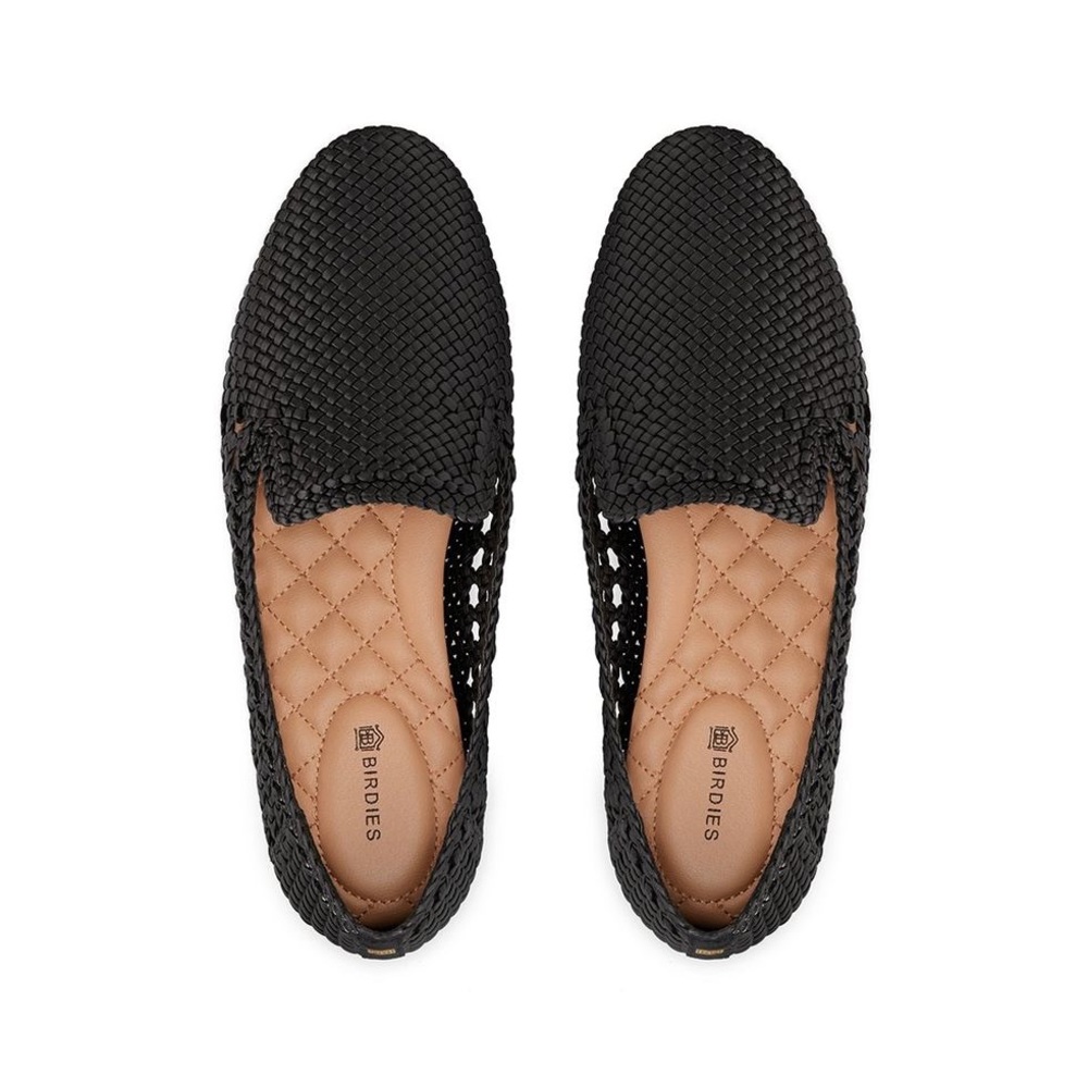 Birdies Starling in Black Rattan Size 9.5
